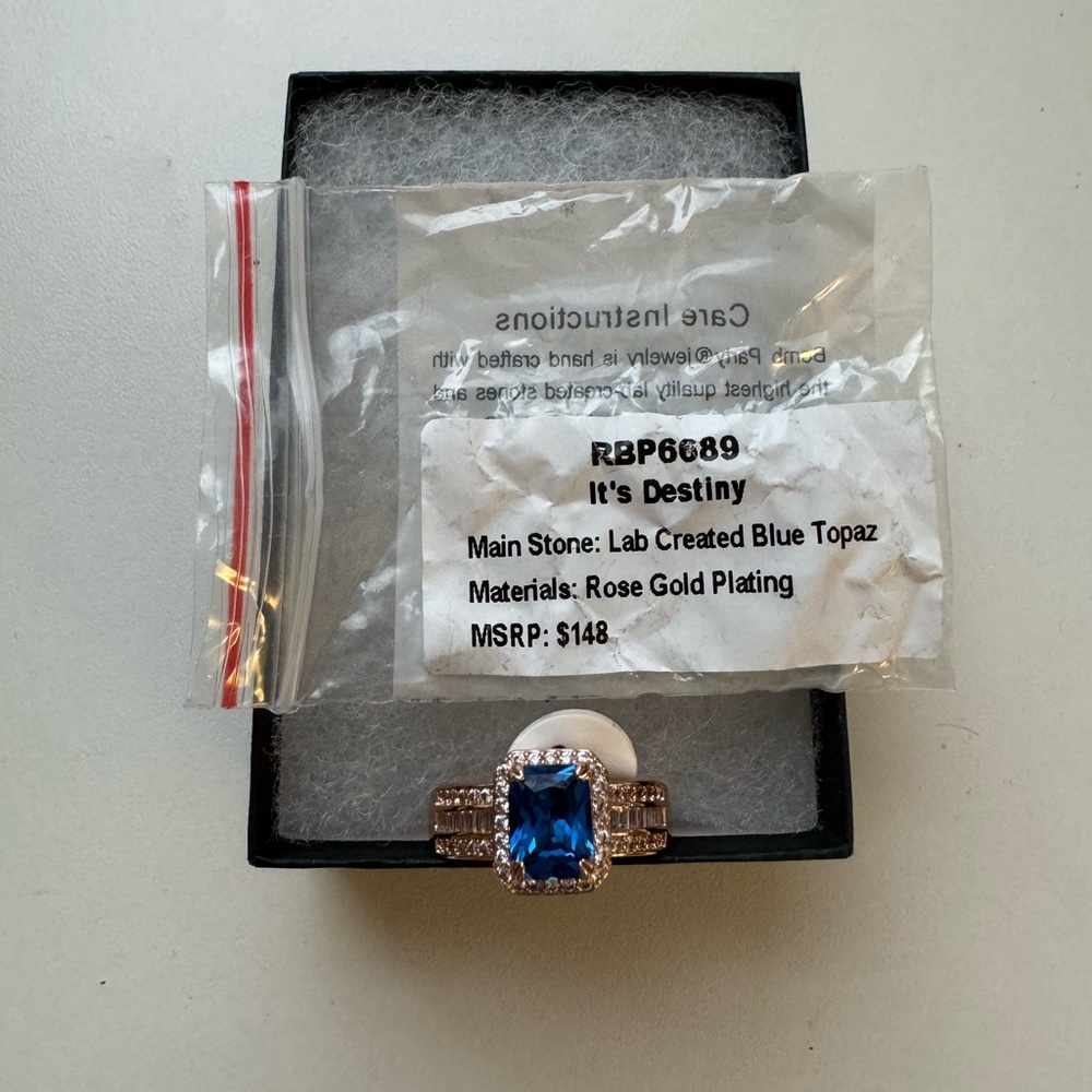 It’s Destiny BP Ring Blue Topaz Size 9